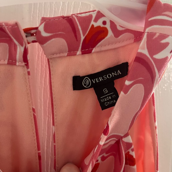 Versona Pink Flamingo Print Dress - Picture 4 of 4